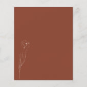 Terracotta Flower Botanical Wedding budget Flyer (Achterkant)