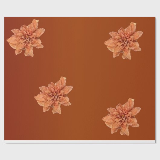 Terracotta Flower Cadeaupapier (Vlak)