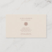 Terracotta Flower Custom Name Yoga Visitekaartje (Achterkant)