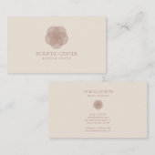 Terracotta Flower Custom Name Yoga Visitekaartje (Voorkant / Achterkant)