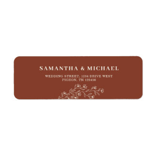 Terracotta Flower New Weds Wedding address Etiket