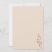 Terracotta Flower Summer Herfst Baby shower Mail Kaart (Achterkant)