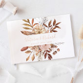 Terracotta Flowers Boho Autumn Foliage Wedding Gastenboek