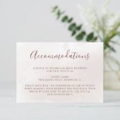 Terracotta Flowers Boho Fall Wedding Accommodatie Informatiekaartje (Staand voorkant)