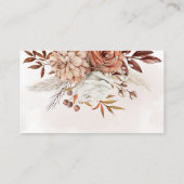 Terracotta Flowers Boho Fall Wedding Online RSVP Informatiekaartje (Achterkant)