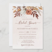 Terracotta Flowers Boho Herfst Earthy Vrijgezellen Kaart (Voorkant)