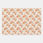 Terracotta Flowers en Boho Waterverf Klei Rozen Inpakpapier Vel (Voorkant 3)