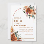 Terracotta Flowers pampas grass all in one Weddens Kaart (Voorkant)