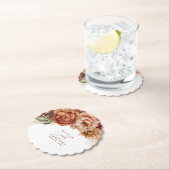 Terracotta Flowers Pampas Grass Elegant Boho Kartonnen Onderzetters (Insitu)