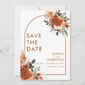 Terracotta Flowers Pampas grass Rust Save the Day Kaart (Voorkant)