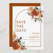 Terracotta Flowers Pampas grass Rust Save the Day Kaart (Voorkant / Achterkant)