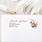 Terracotta Flowers Waterverf vrijgezellenfeest Etiket (Insitu)