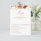 Terracotta Flowers Wedding RSVP (Staand voorkant)