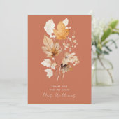 Terracotta fluistert van Herfst Vrijgezellenfeest  Bedankkaart (Staand voorkant)