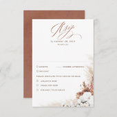 Terracotta Foliage Boho Wedding RSVP (Voorkant / Achterkant)