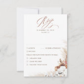 Terracotta Foliage Boho Wedding RSVP Kaartje (Voorkant)