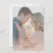 Terracotta Foliage Foto Elopement aankondiging (Voorkant)