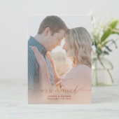 Terracotta Foliage Foto Elopement aankondiging (Staand voorkant)