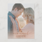 Terracotta Foliage Foto Elopement aankondiging Briefkaart (Voorkant)