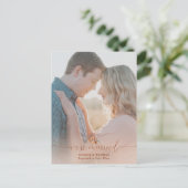 Terracotta Foliage Foto Elopement aankondiging Briefkaart (Staand voorkant)