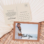 Terracotta Formal Foto Wedding Hartelijk dank Brie Aankondigingskaart<br><div class="desc">Deze terracotta officiële fotobruiloft bedankt je briefkaart.. is perfect voor een ritje. Het ontwerp is voorzien van een prachtige calligrafische lettersoort om uw evenement aan te vullen.</div>