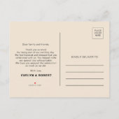 Terracotta Formal Foto Wedding Hartelijk dank Brie Aankondigingskaart (Achterkant)