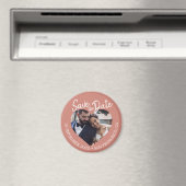 Terracotta Foto Moderne Script Sla de Datum Op Magneet (Insitu (Vaatwasser))