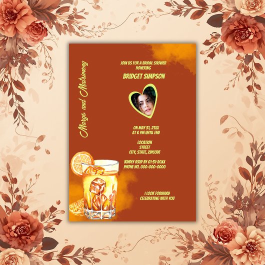 Terracotta Foto vrijgezellenfeest Margs & Huwelijk Kaart