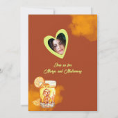 Terracotta Foto vrijgezellenfeest Margs & Huwelijk Kaart (Achterkant)