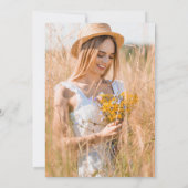 Terracotta Foto Wildflower Vrijgezellenfeest Boho Kaart (Achterkant)