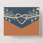 Terracotta foto's QR code bruiloft All In One Uitnodiging (Achterkant)