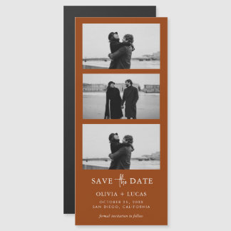 Terracotta fotostrip magnetische bruiloft