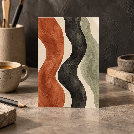 Terracotta Frequentie Kunstprint Poster