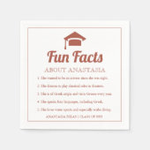Terracotta Fun Facts klasse 2022 graduation cap Servet (Voorkant)