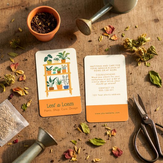 Terracotta fun slang Plant display Plank Visitekaartje