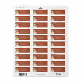 Terracotta Future Mr en Mrs Return Address Etiket (Full Sheet)