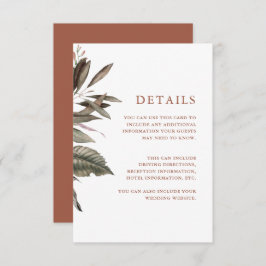 Terracotta gastinformatie informatiekaartje