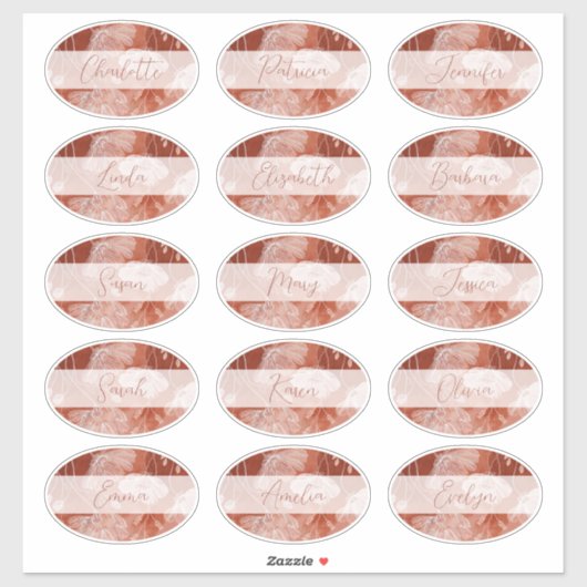 Terracotta gastnaamstickers 'Fall in Love' Sticker (Vel)