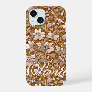 Terracotta Gebrande Oranje Moderne botanische Boho iPhone 15 Case