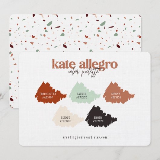 Terracotta Gebrande Sienna & Beige Kleurenpalet Ka (Voorkant / Achterkant)