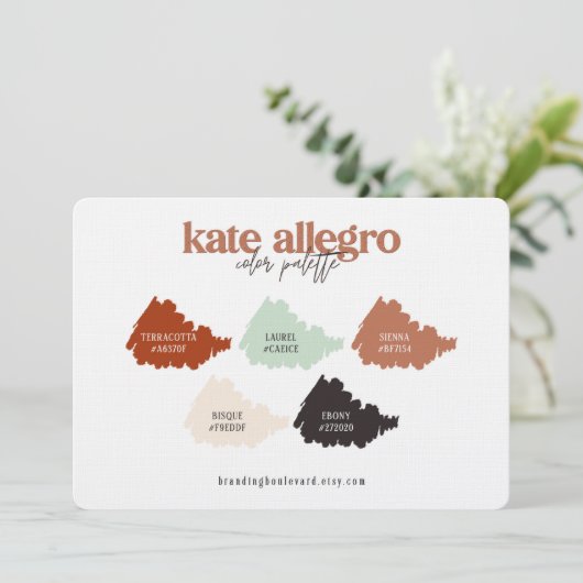 Terracotta Gebrande Sienna & Beige Kleurenpalet Ka (Staand voorkant)