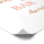 Terracotta gedroogde palmen Mimosa Bar bord Poster (Hoek)