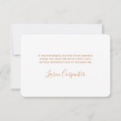 Terracotta gedroogde palms bedankt je kaart (Achterkant)