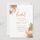 Terracotta gedroogde palms Vrijgezellenfeest Kaart (Voorkant)