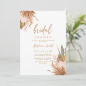 Terracotta gedroogde palms Vrijgezellenfeest Kaart (Staand voorkant)