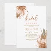 Terracotta gedroogde palms Vrijgezellenfeest Kaart (Voorkant / Achterkant)