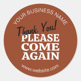Terracotta geïnspireerd dank u ronde sticker