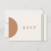 Terracotta Gele Bogen Menu Keuze RSVP Kaart (Voorkant)
