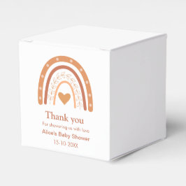 Terracotta Gender Neutral boho rainbow aangepast Bedankdoosjes