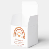 Terracotta Gender Neutral boho rainbow aangepast Bedankdoosjes (Geopend)